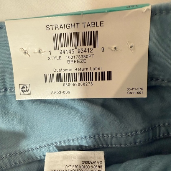 Style & Co Women Straight Leg High Rise Jeans Better Cotton Blue Size 16 Petite - Picture 5 of 8